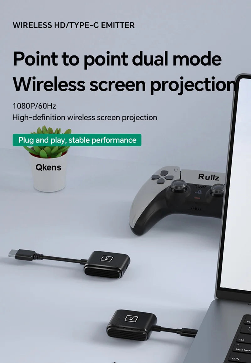 50m Wireless Display Adapter HDMI Extender für DVD, STB, Laptop, PC zu TV, Projektor
