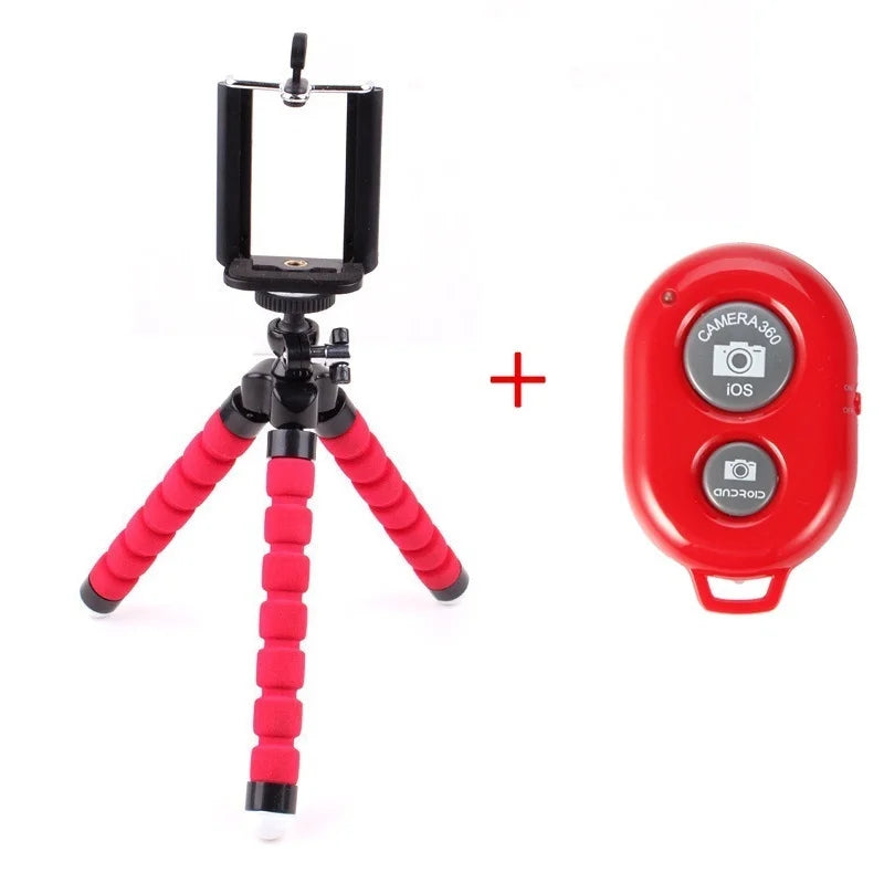 Flexibles Octopus Stativ für Handy, Kamera, Selfie, Monopod mit Fernsteuerung