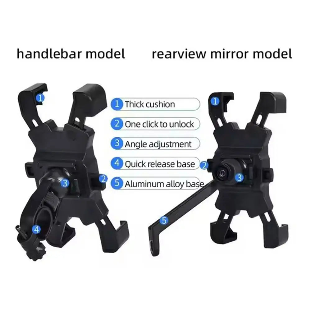 Universal 360° drehbarer Handyhalter für Motorrad, Mountainbike, E-Bike, GPS-Navigation