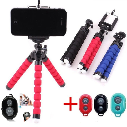 Flexibles Octopus Stativ für Handy, Kamera, Selfie, Monopod mit Fernsteuerung