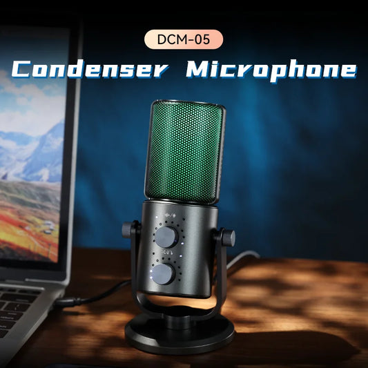 Ulanzi DCM-05 Kondensatormikrofon Cardioid für Gaming, Podcasting, Livestreaming, Meetings für Handy/PC