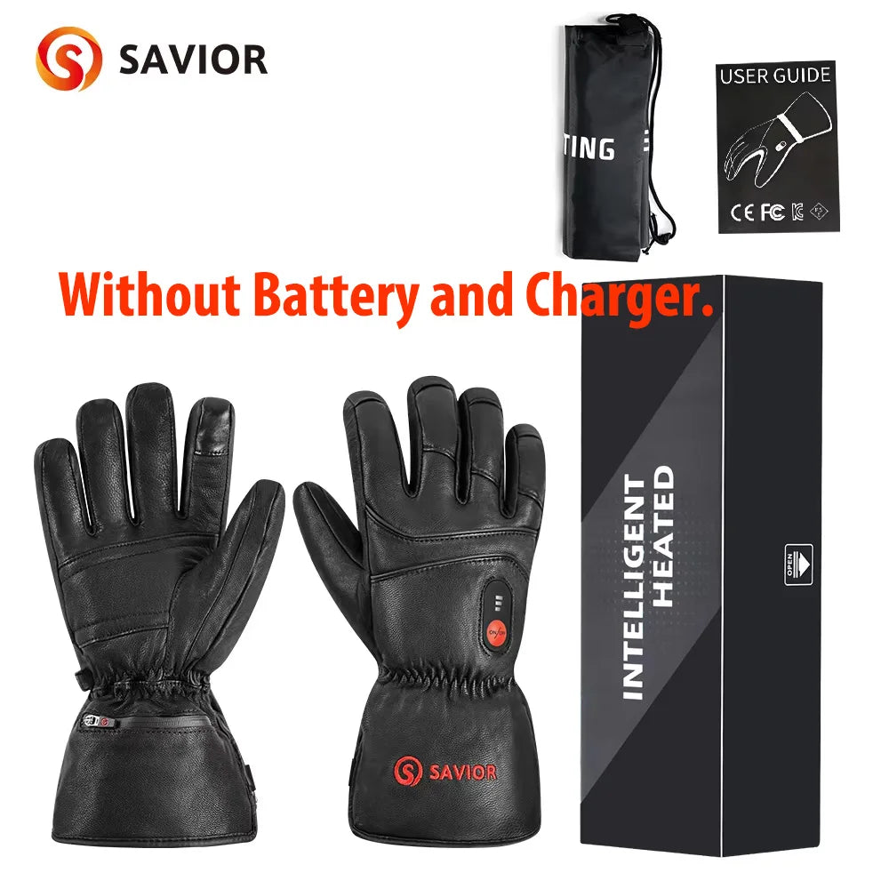 Heizdehandschuhe mit Touchscreen, wasserdicht, für Outdoor-Sport & Motorrad, batteriebetrieben