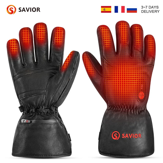 Heizdehandschuhe mit Touchscreen, wasserdicht, für Outdoor-Sport & Motorrad, batteriebetrieben