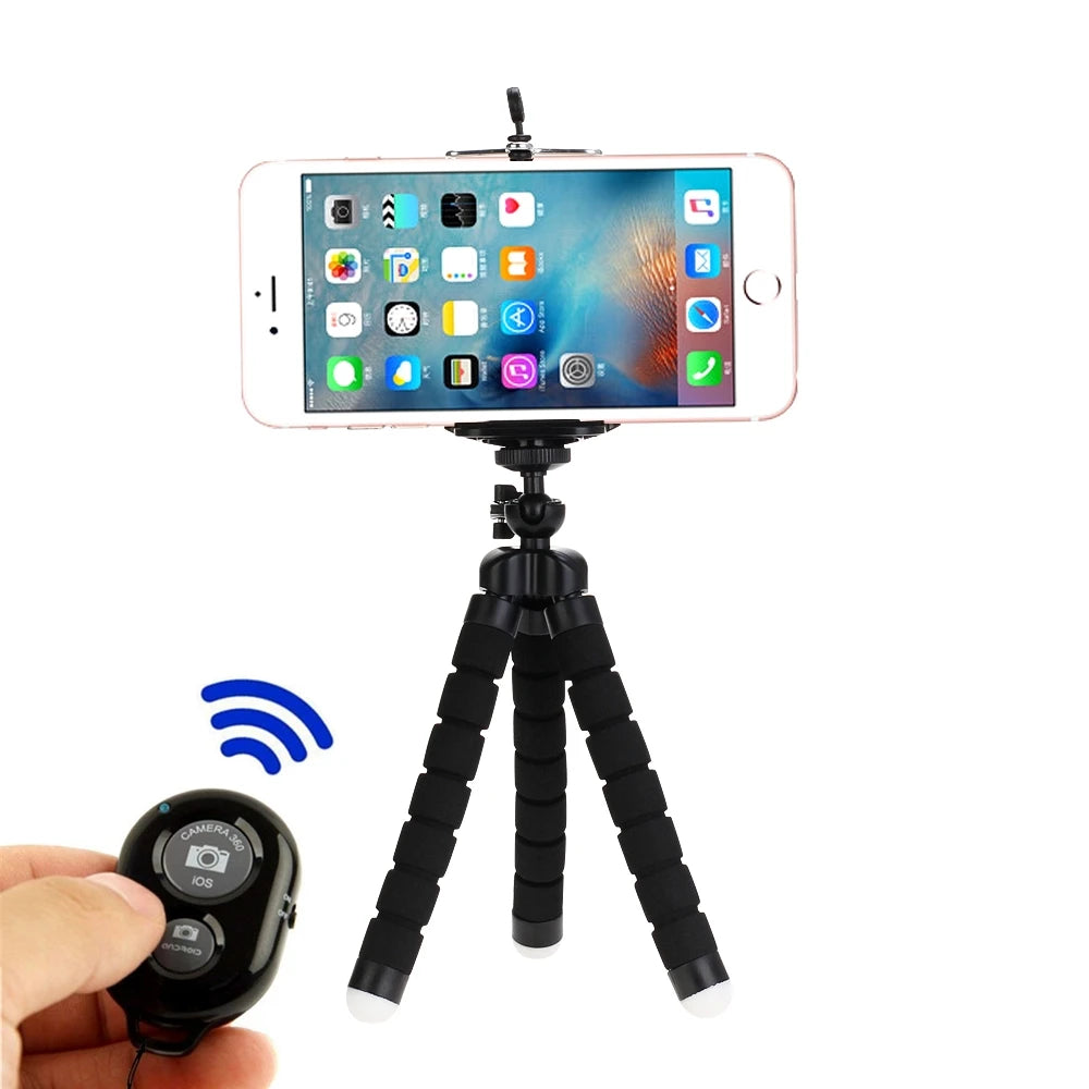 Flexibles Octopus Stativ für Handy, Kamera, Selfie, Monopod mit Fernsteuerung