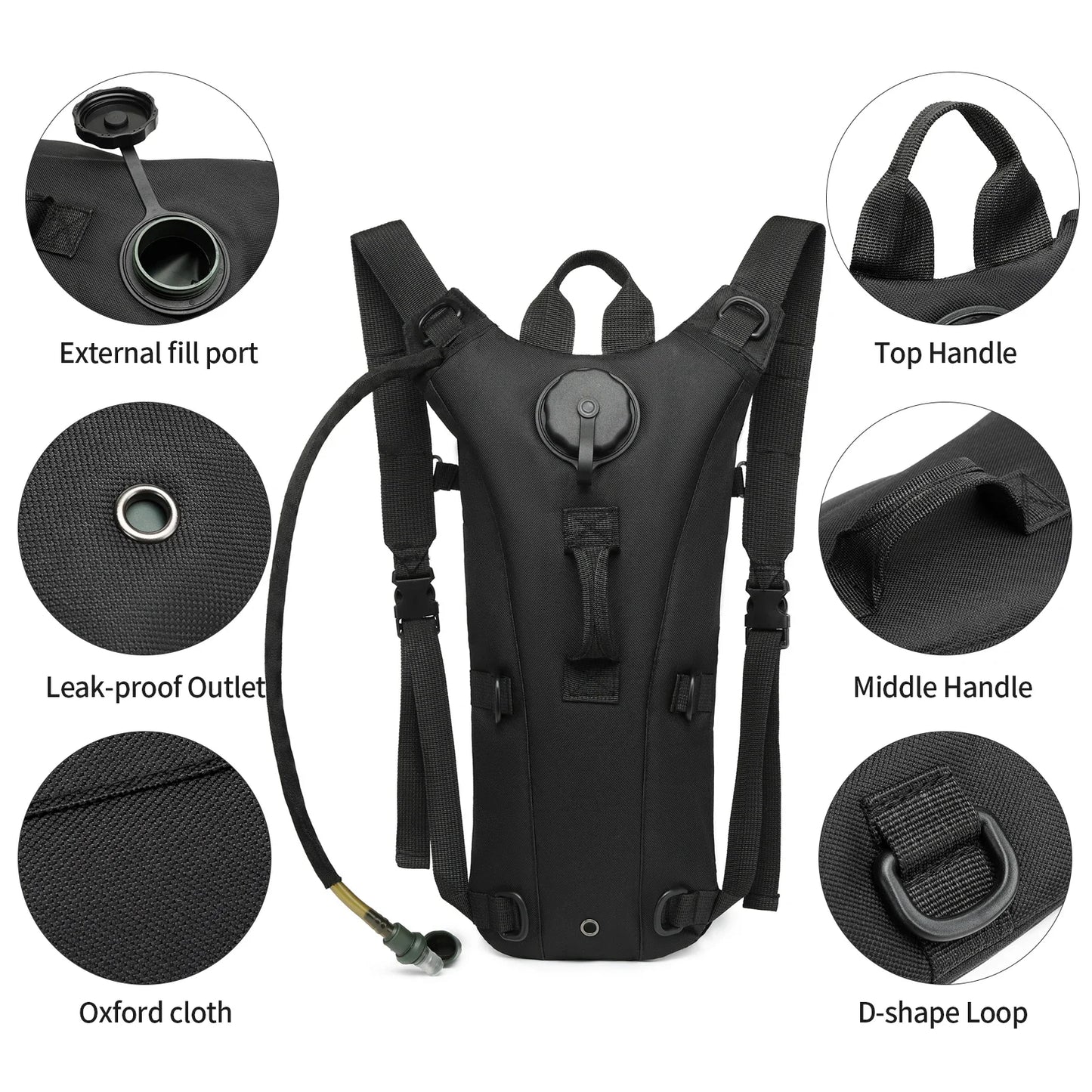 Military Camel Backpack mit 3L Trinkblase – ideal für Sport & Outdoor