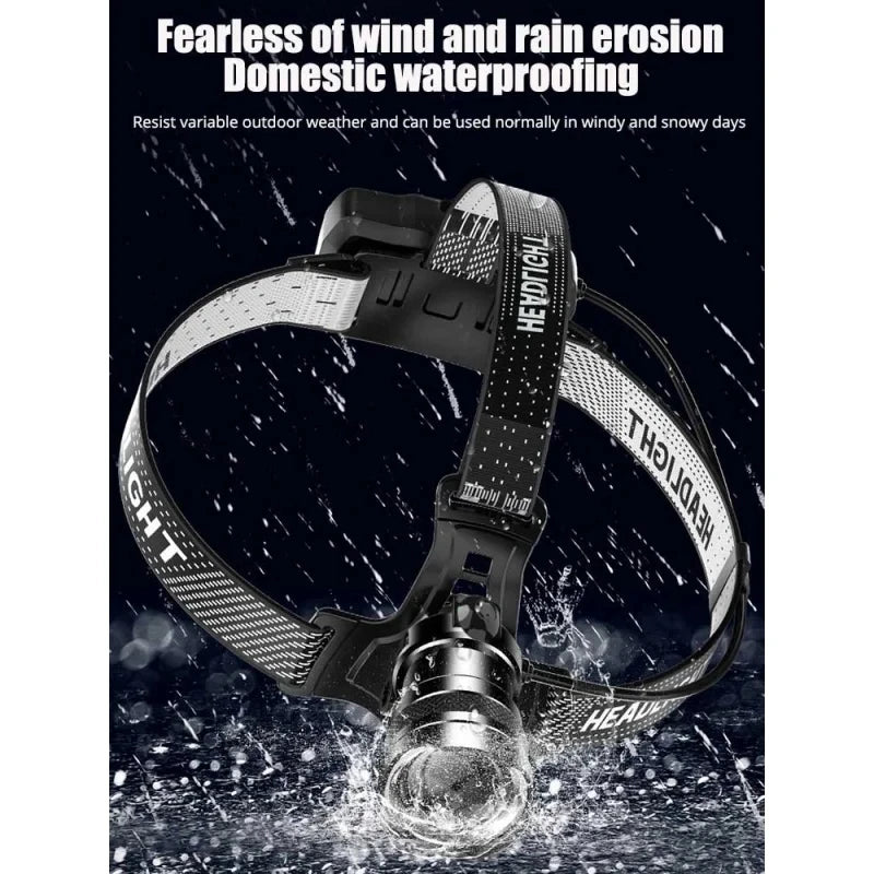 Fishing Lantern 500M Lumen Zoom Headlamp – XHP70, Sensor, USB-C, Wiederaufladbar