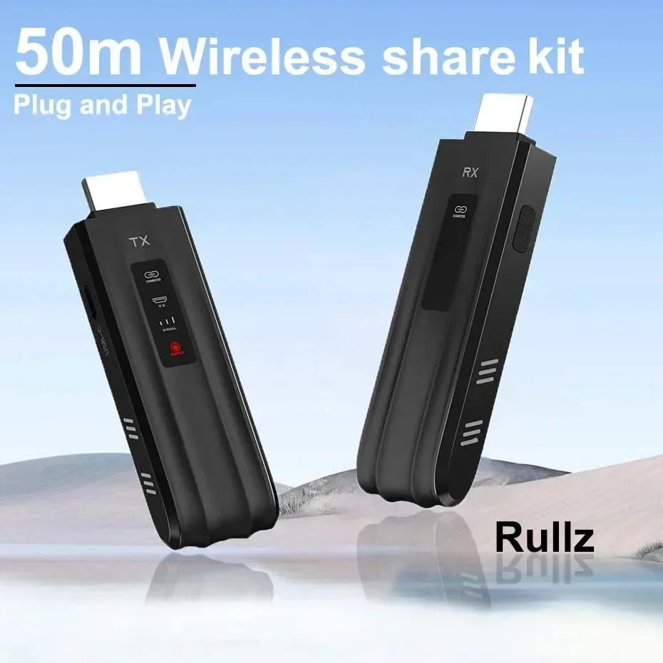50m Wireless Display Adapter HDMI Extender für DVD, STB, Laptop, PC zu TV, Projektor