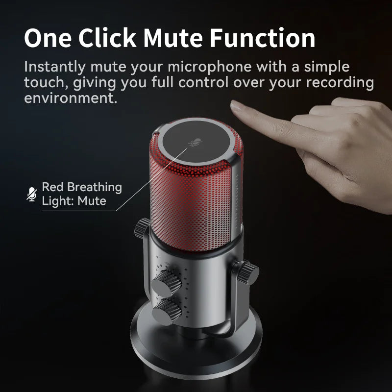 Ulanzi DCM-05 Kondensatormikrofon Cardioid für Gaming, Podcasting, Livestreaming, Meetings für Handy/PC