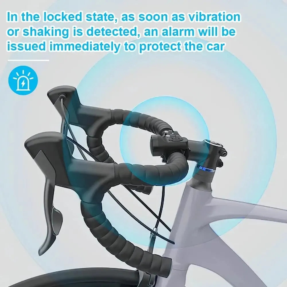 Elektrische Fahrradklingel mit 4 Tönen, Vibrationsalarm, wasserdicht & wiederaufladbar – für Mountainbikes