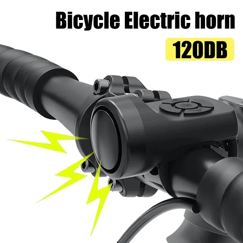 Elektrische Fahrradklingel mit 4 Tönen, Vibrationsalarm, wasserdicht & wiederaufladbar – für Mountainbikes