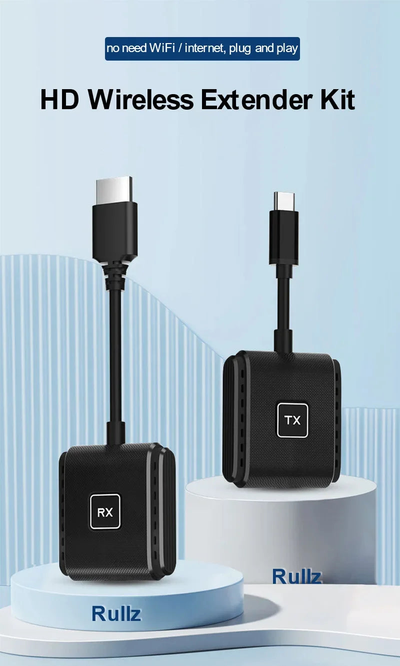 50m Wireless Display Adapter HDMI Extender für DVD, STB, Laptop, PC zu TV, Projektor