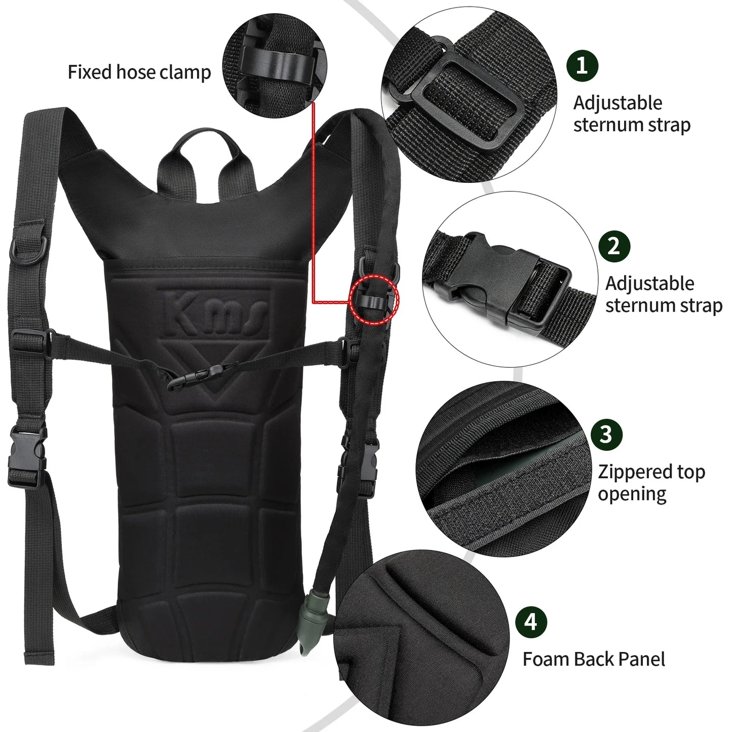 Military Camel Backpack mit 3L Trinkblase – ideal für Sport & Outdoor