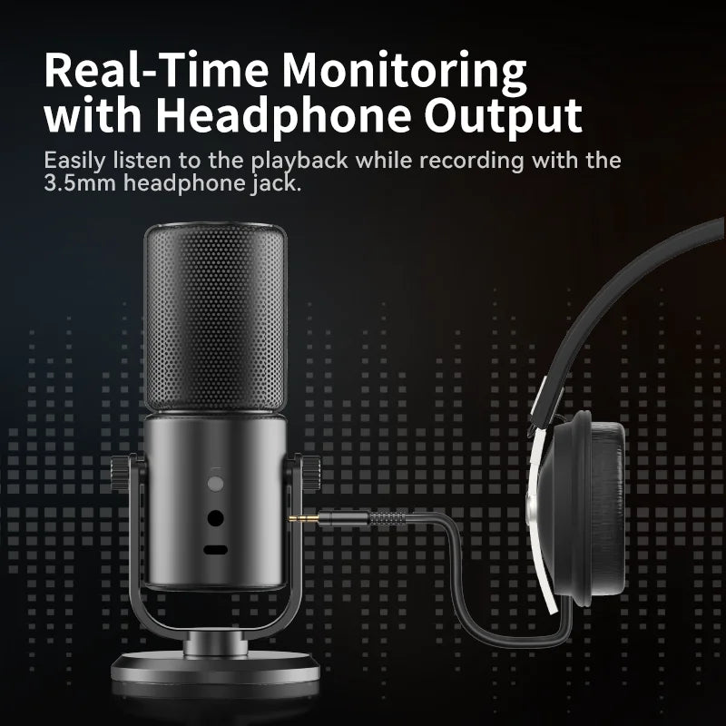 Ulanzi DCM-05 Kondensatormikrofon Cardioid für Gaming, Podcasting, Livestreaming, Meetings für Handy/PC