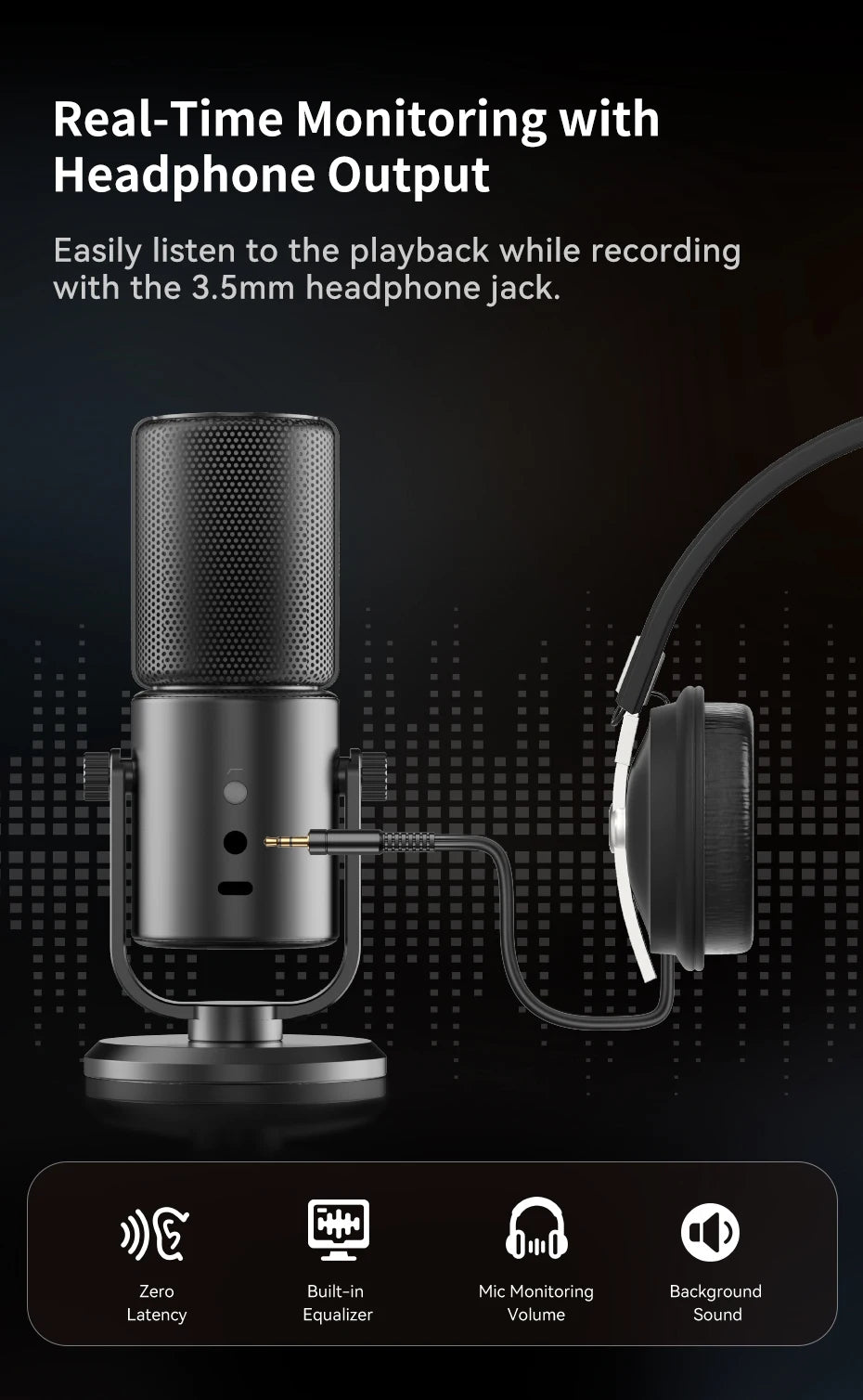 Ulanzi DCM-05 Kondensatormikrofon Cardioid für Gaming, Podcasting, Livestreaming, Meetings für Handy/PC