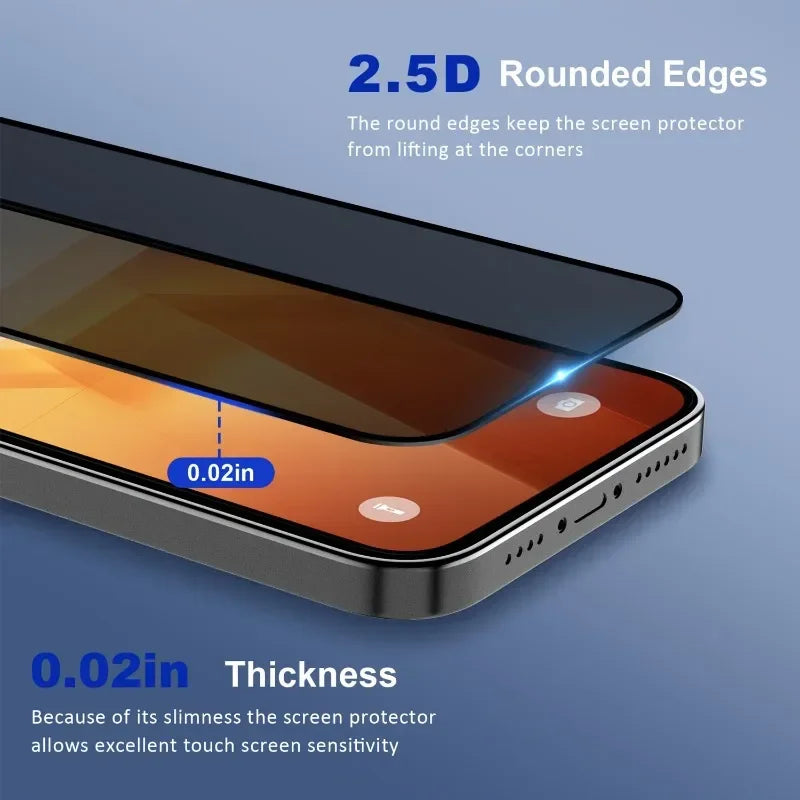 5er-Pack Privacy Schutzglas für iPhone 8K 16/15/14/13/12/11 Pro/Max/Mini XR X XS Max