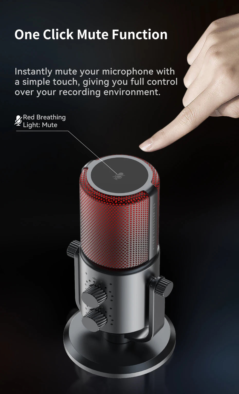 Ulanzi DCM-05 Kondensatormikrofon Cardioid für Gaming, Podcasting, Livestreaming, Meetings für Handy/PC