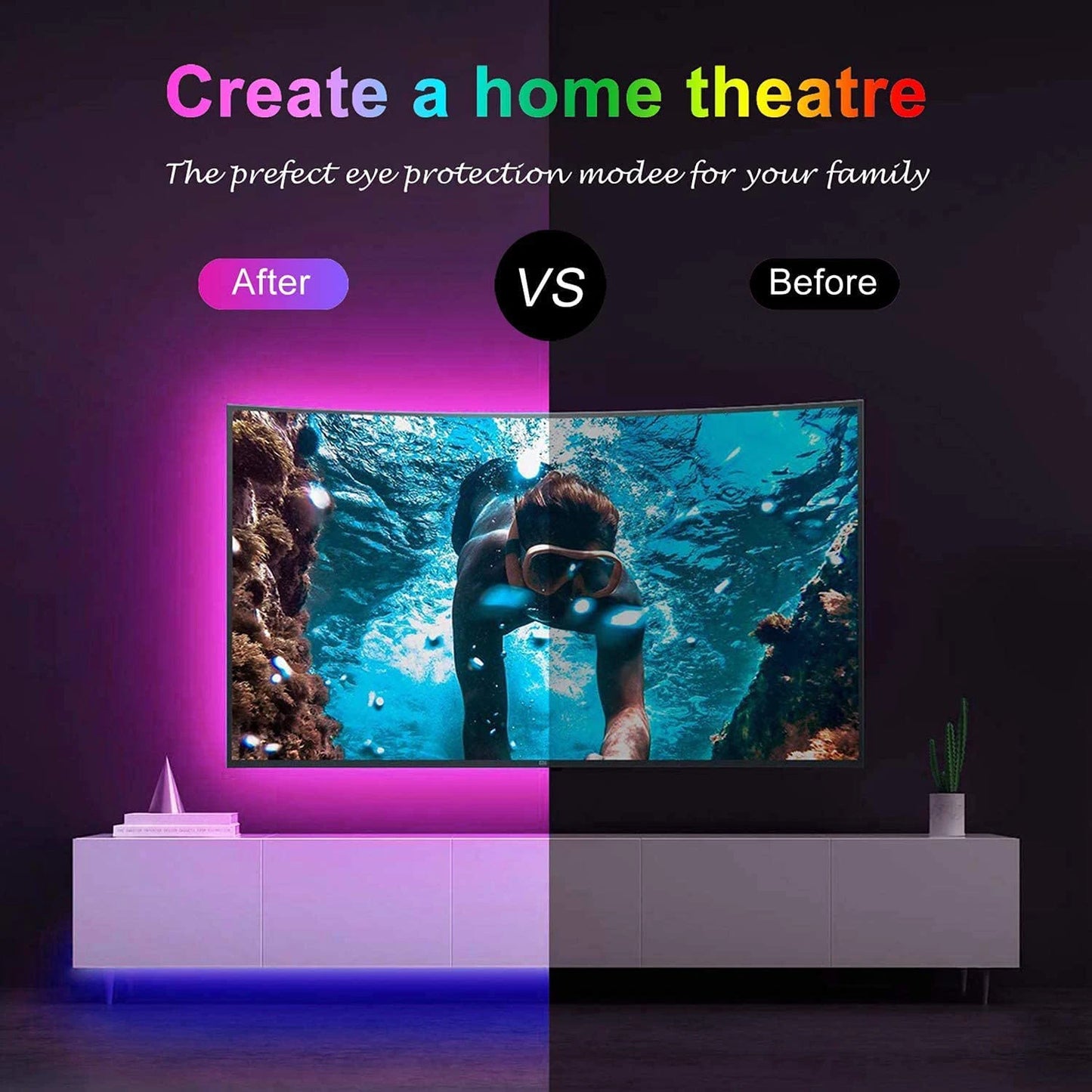 1–20 m LED-Strip RGB mit 24/44-Tasten-Fernbedienung für Zuhause, Schlafzimmer, Party, TV-Hintergrundbeleuchtung