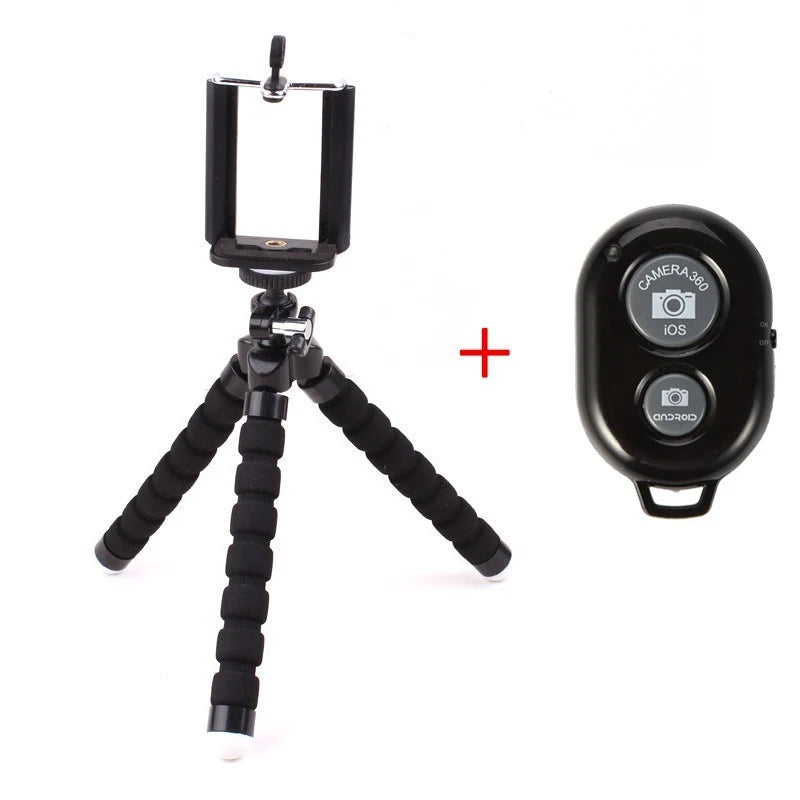 Flexibles Octopus Stativ für Handy, Kamera, Selfie, Monopod mit Fernsteuerung